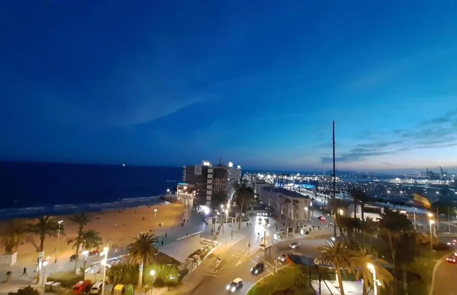 alicante postiguet playa noche